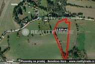 PRODEJ POZEMKŮ 22.939 M2 V BENEŠOVĚ HOŘE…